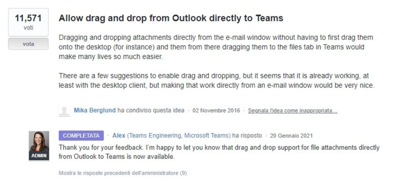 Microsoft allows copy/paste of files between Teams and Outlook